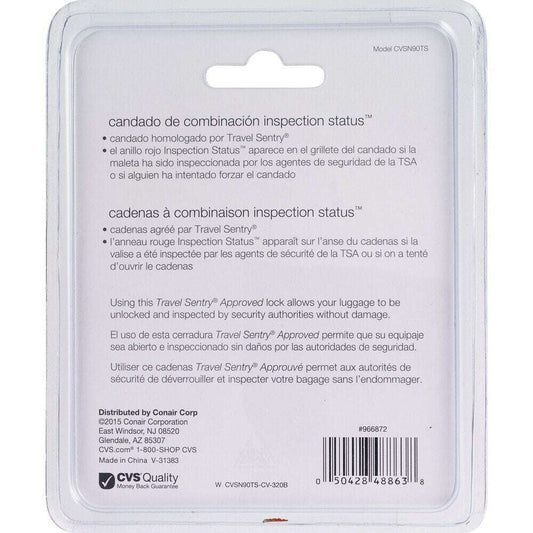 Inspection Status Combination Lock – 1.7 oz (Lite Blue Only) - COLO