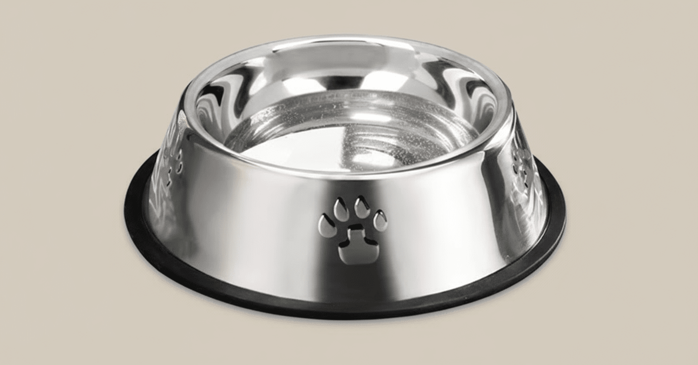 Stainless Steel Pet Bowl – Non-Slip Base, Stackable Food & Water Dish - COLO