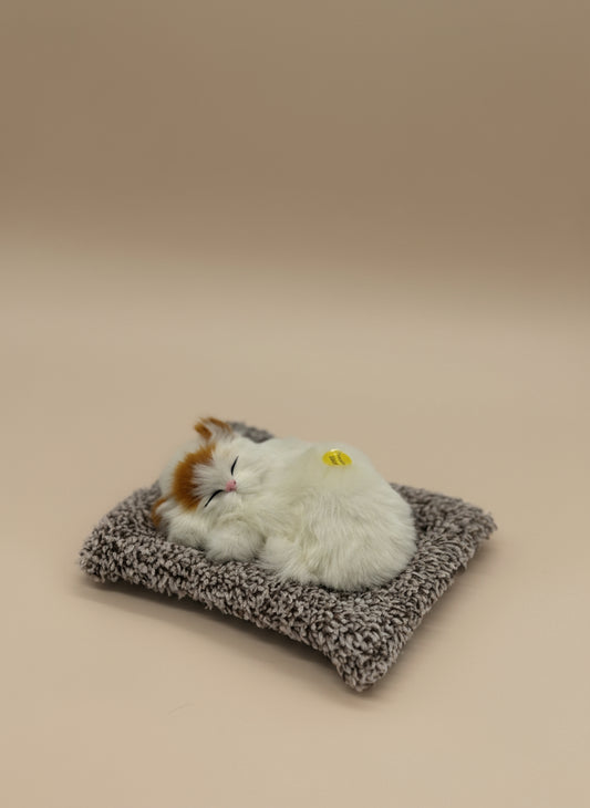 Sleeping Kitty Plush Toy with Sound – 8" to 9" Realistic Purring Cat