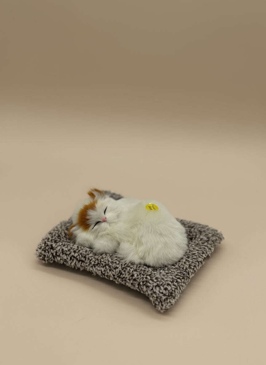 Sleeping Kitty Plush Toy with Sound – 8" to 9" Realistic Purring Cat - COLO