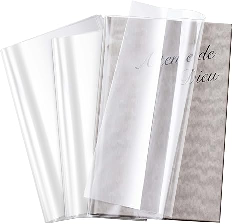 10-Pack Adjustable Clear Book Covers – 8 x 15 in Waterproof Sleeves