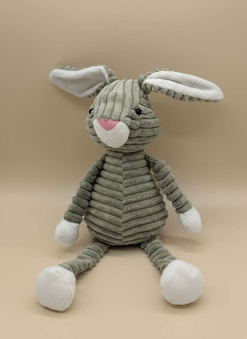 Soft Plush Gray Bunny Rabbit Stuffed Animal Toy – Medium Size (10" to 14") - COLO