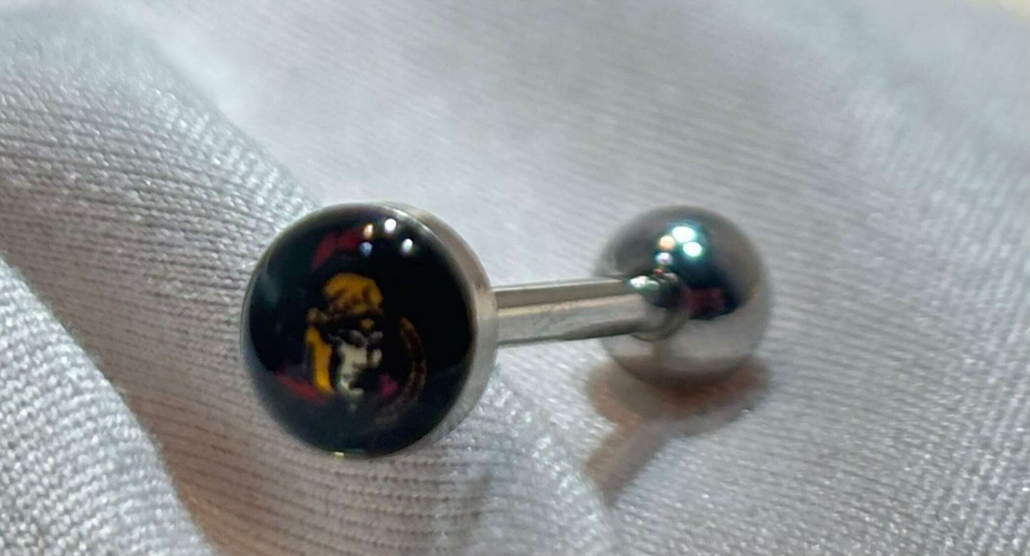 Ottawa Senators NHL 3D Tongue Ring – Titanium Logo Barbell - COLO