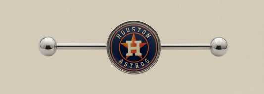 MLB Houston Astros Stainless Steel Industrial Barbell
