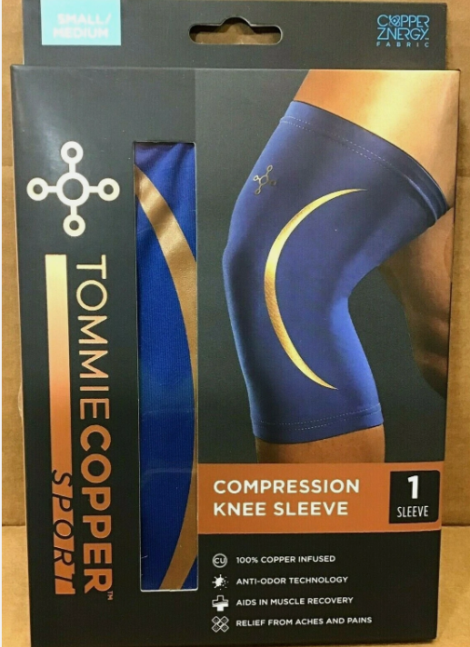 Tommie Copper® Sport Compression Knee Sleeve – Blue (S/M)