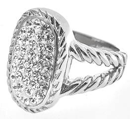 FASHION CZ Oval Ring - COLO