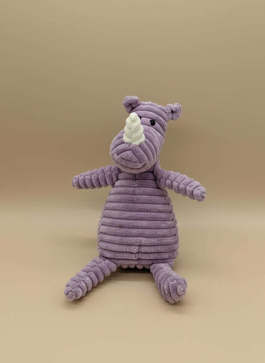 Soft Plush Purple Rhinoceros Stuffed Animal Toy – Medium Size (10" to 14") - COLO
