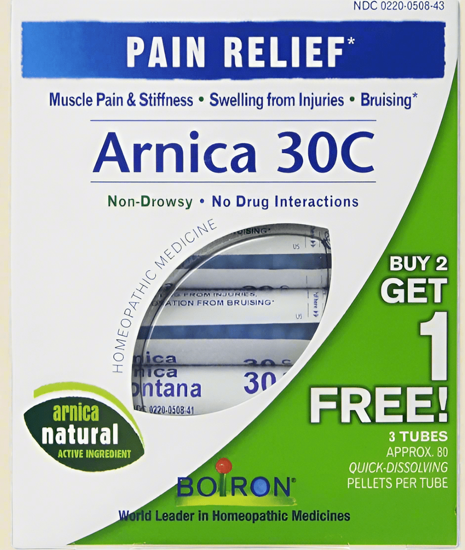 Boiron® Arnica 30C – Homeopathic Pain Relief (3 Tube Value Pack, EXP: Aug. 2025) - COLO