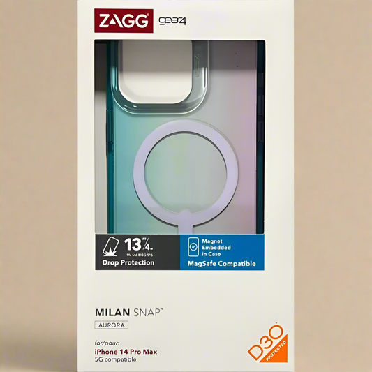 ZAGG Gear4 Milan Aurora Snap with MagSafe for Apple iPhone 14 Plus – Ombre Clear