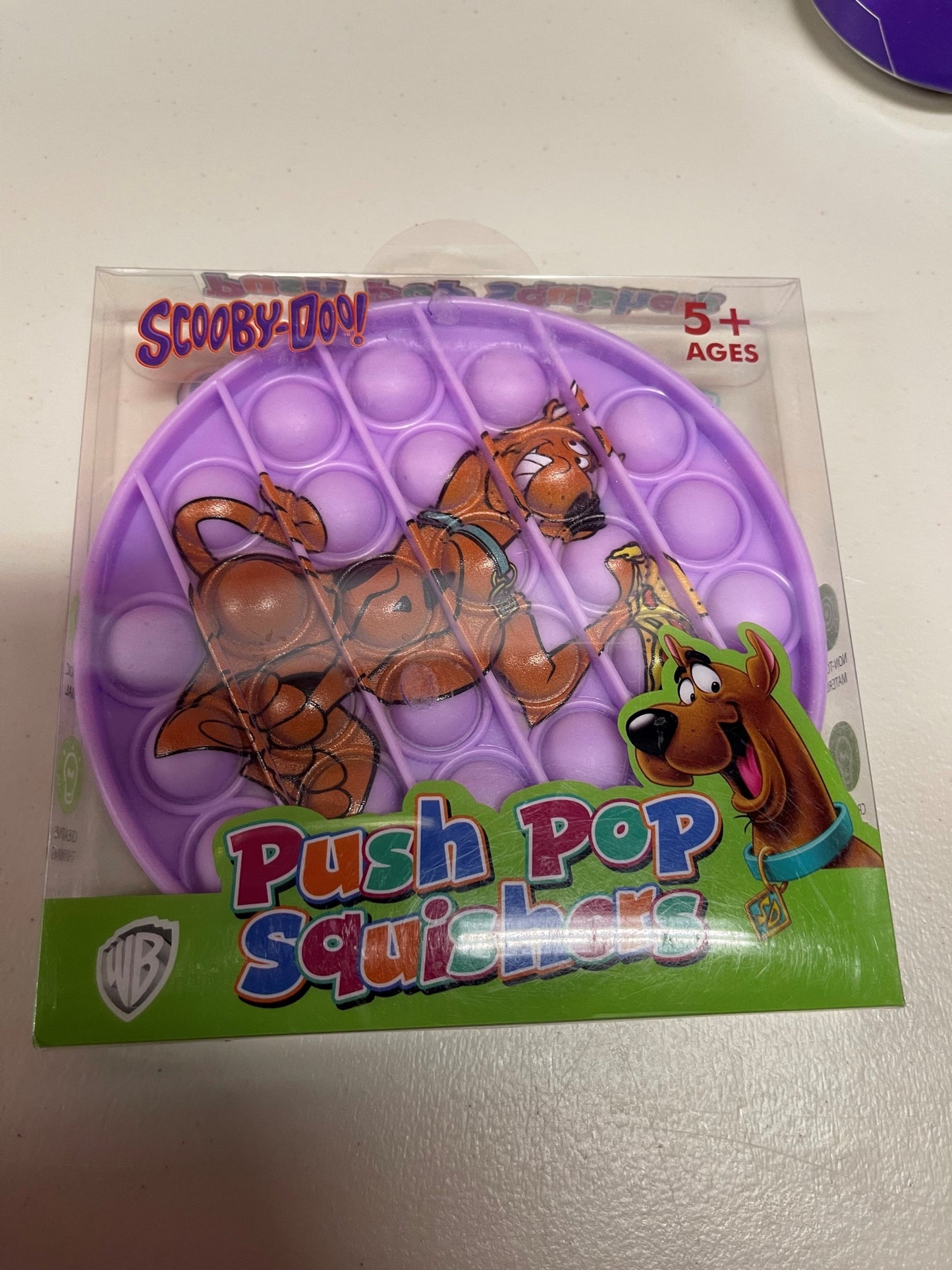 SCOOBY-DOO! Push Pop Squishies Squishers Backpack Fidget Toy PURPLE CIRCLE