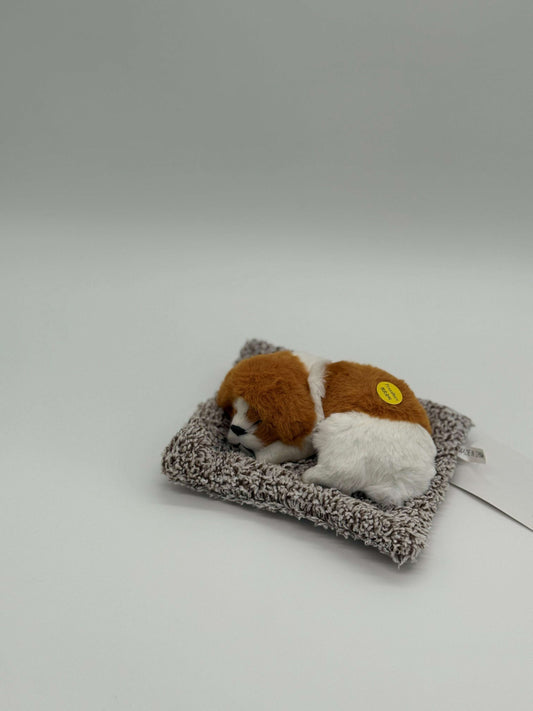 Sleeping Puppy Plush Toy with Bark Sound – 8" to 9" Realistic Stuffed Dog - COLO
