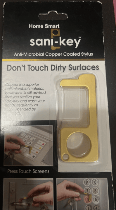 Home Smart SANI-KEY – Anti-Microbial Copper-Coated No-Touch Stylus - COLO