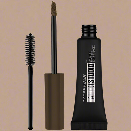 Maybelline TattooStudio Waterproof Eyebrow Gel – Deep Brown – 0.23 fl oz