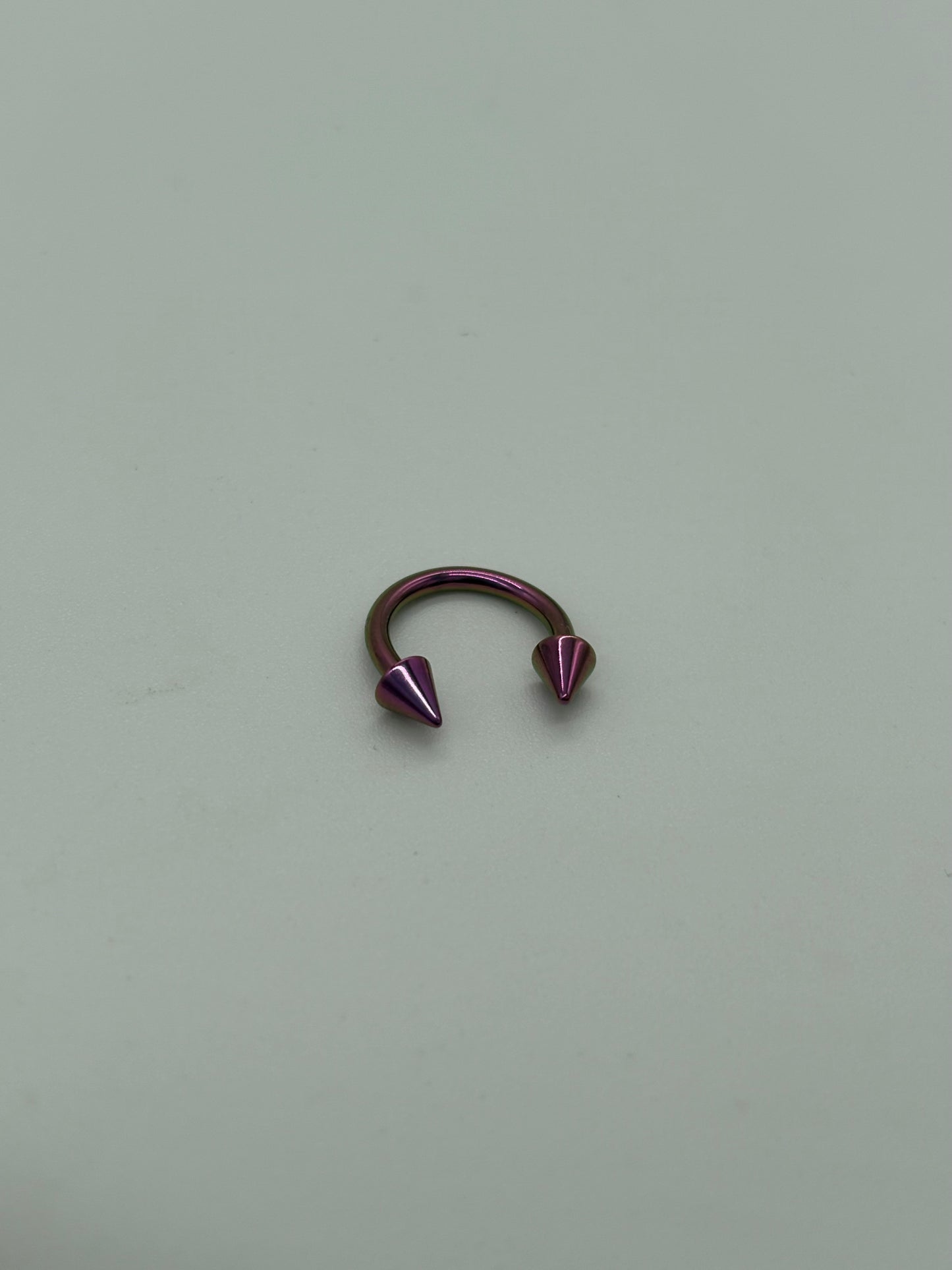 Light Purple Titanium Horseshoe Piercing Ring – 5mm Cone