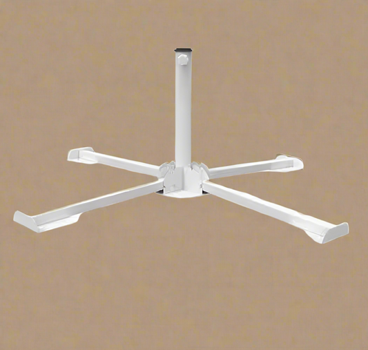 White Foldable Beach Umbrella Stand – Portable Outdoor Patio Base