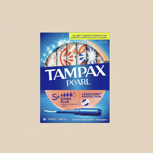 Tampax Pearl Tampons – Super Plus Absorbency, Unscented with Plastic Applicator