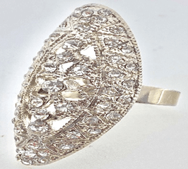 FASHION Adjustable STS Evening Ring with Gems - COLO