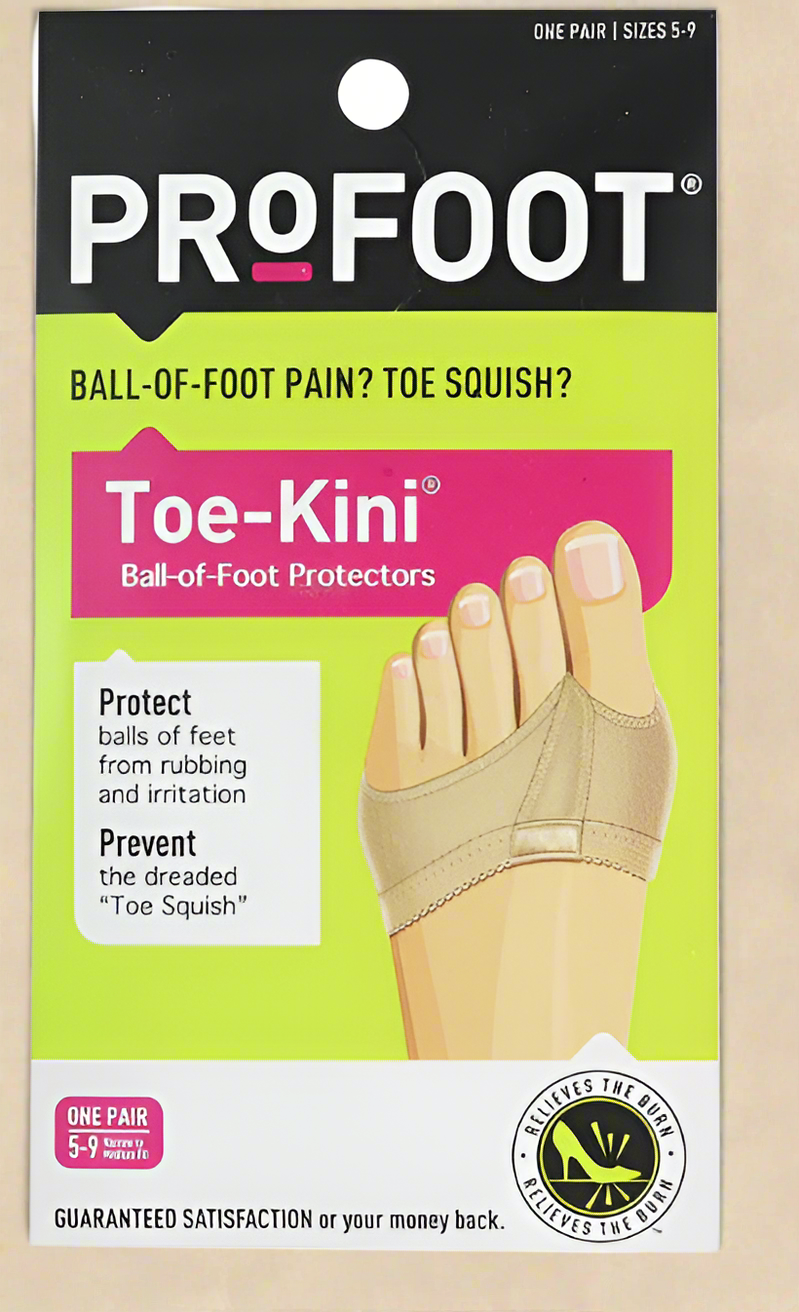 Profoot Toe-Kini® Ball-of-Foot Protectors – 1 Pair (Sizes 5–9)