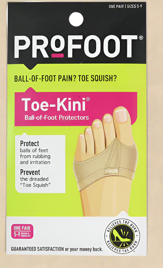 Profoot Toe-Kini® Ball-of-Foot Protectors – 1 Pair (Sizes 5–9)