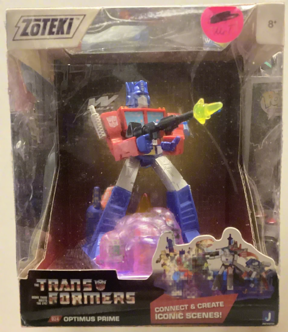 2021 Jazwares Zoteki Transformers OPTIMUS PRIME Diorama 4” Figure DAMAGE BOX