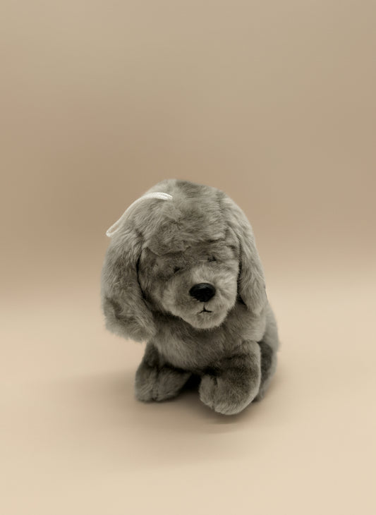 Gray Poodle Small Plush Toy – Soft Cute Puppy Stuffed Animal