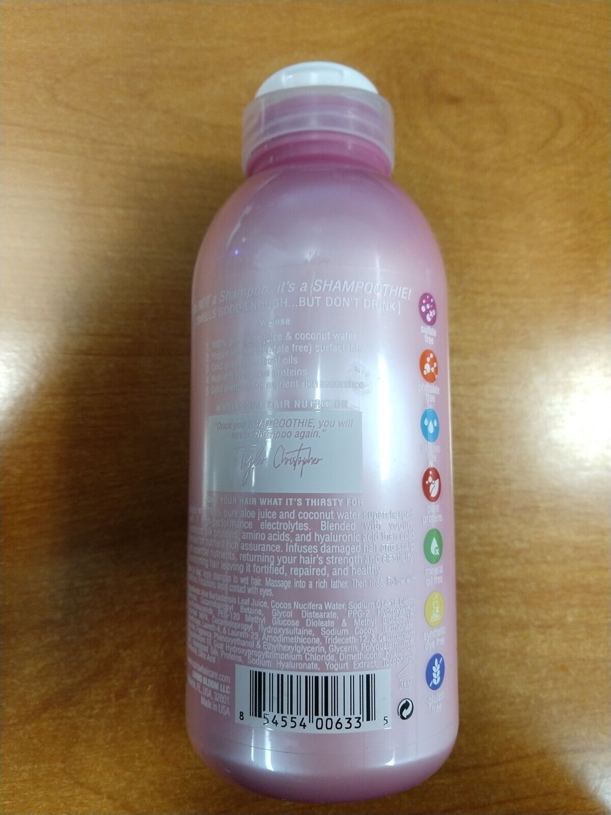 Real Raw Shampoothie Liquid Silk Repairing Shampoo 12 Fl Oz