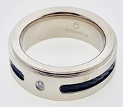 FASHION Titanum Band Black Cable Diamond .035 pt