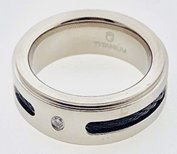 FASHION Titanum Band Black Cable Diamond .035 pt - COLO