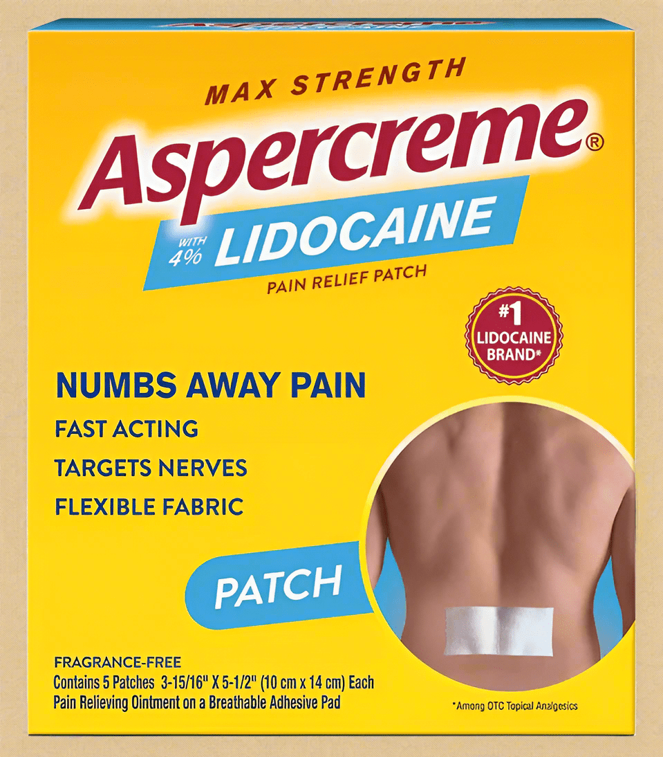 Aspercreme® Max Strength Lidocaine Pain Relief Patch – 5 Count - COLO