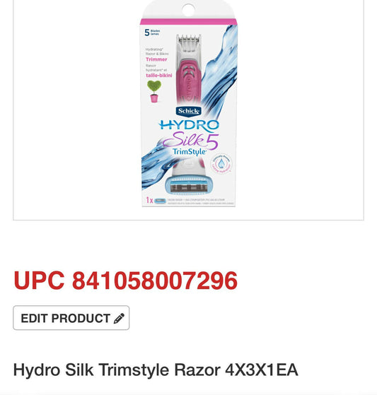 Hydro Silk TrimStyle Razor – 2-in-1 Razor and Bikini Trimmer (4x3x1EA) - COLO