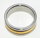 FASHION Gold and Silver Plated Band Ring