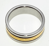 FASHION Gold and Silver Plated Band Ring - COLO