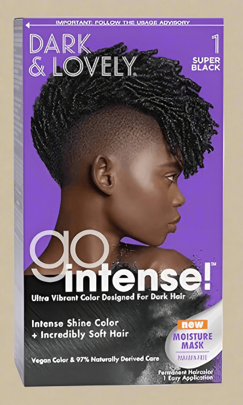 Dark & Lovely Go Intense! Permanent Hair Color – Super Black (1) - COLO