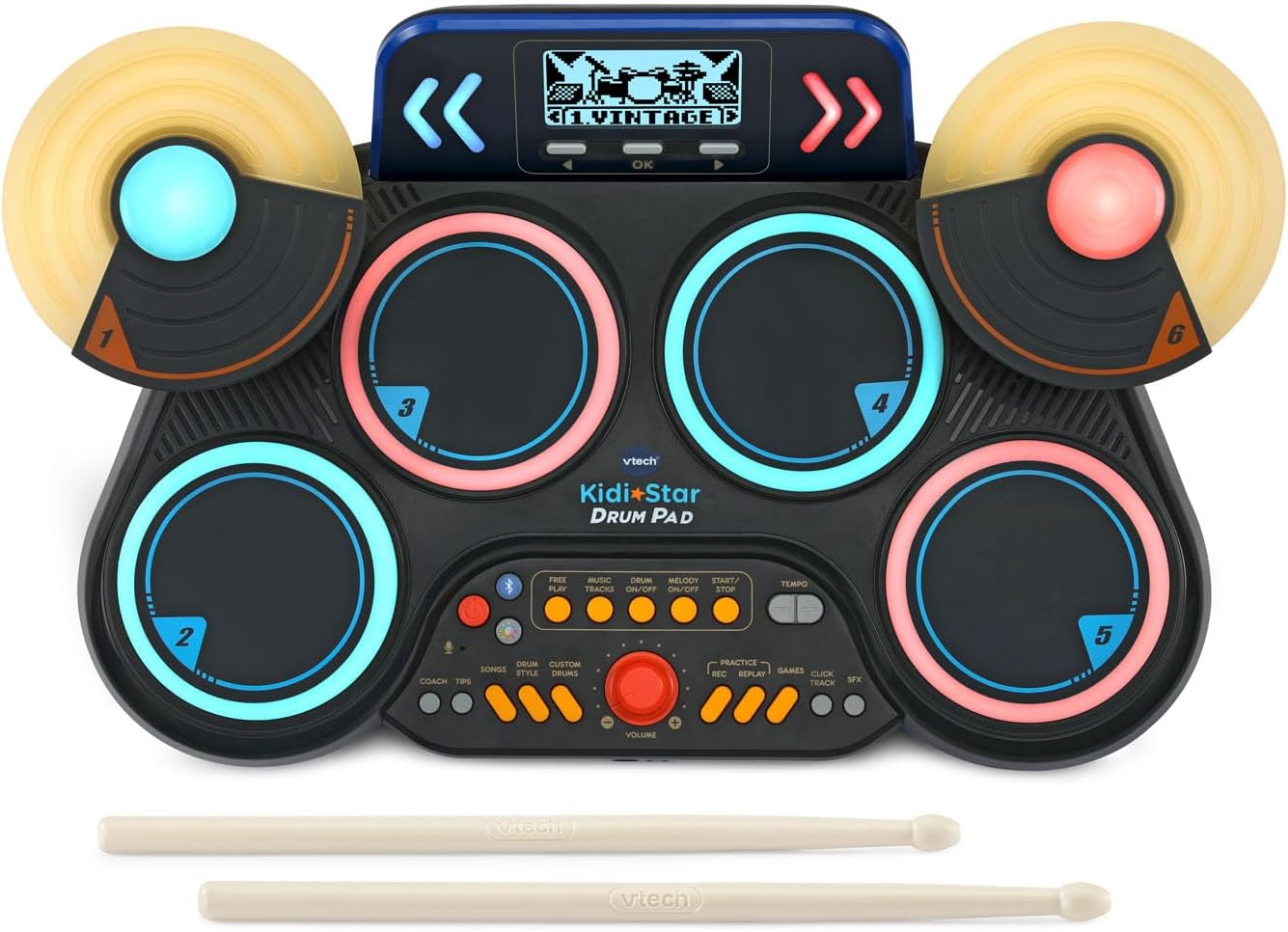 VTech Kidi Star Drum Pad, Black