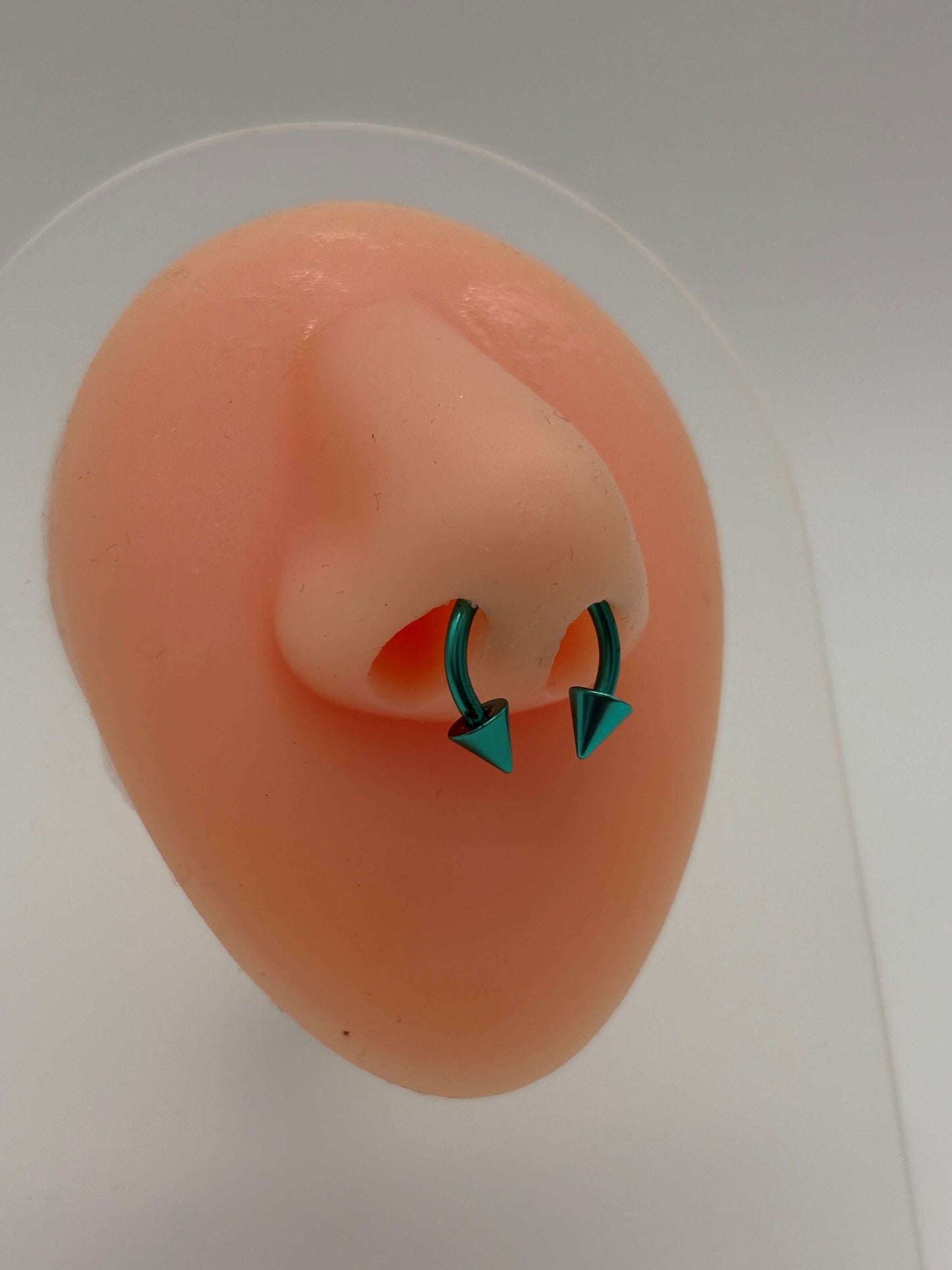 Neon Green Titanium Horseshoe Piercing Ring – 5mm Cone - COLO