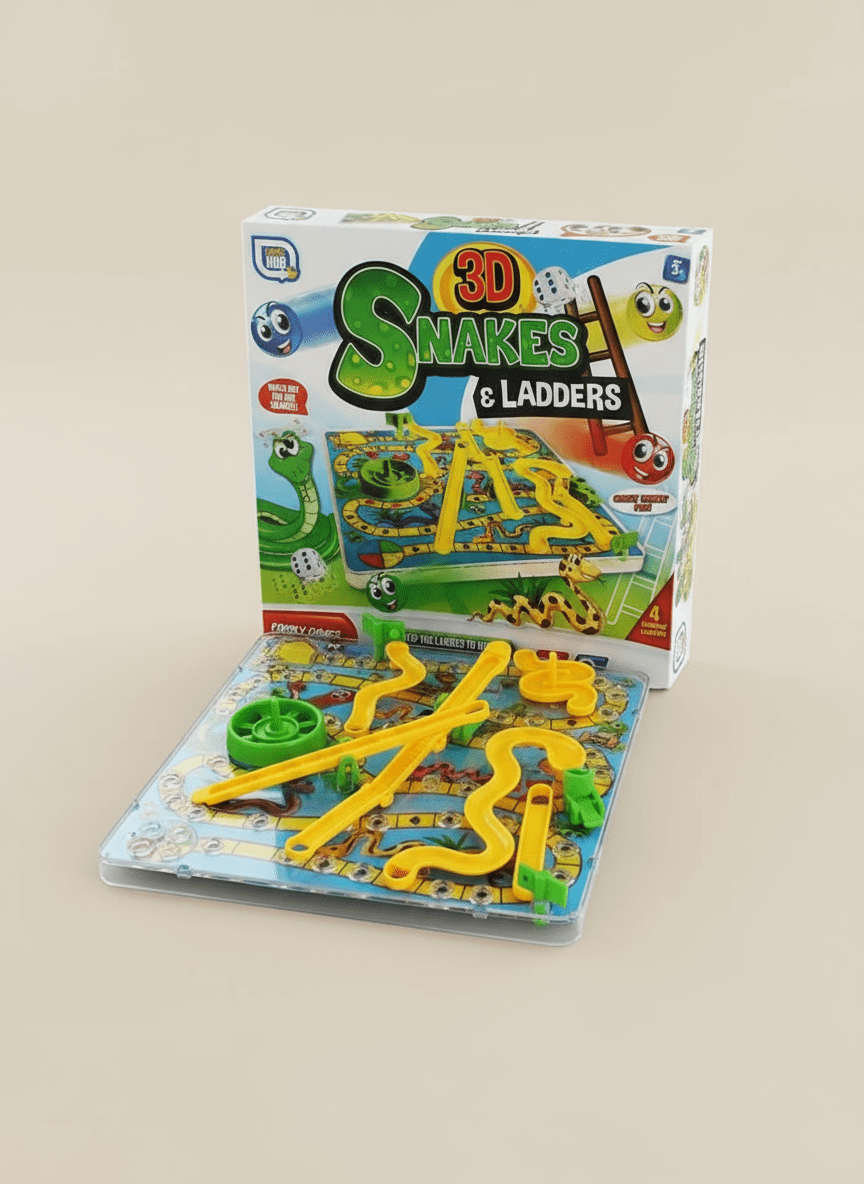 3D Snakes and Ladders Kids Board Game by Grafix - COLO