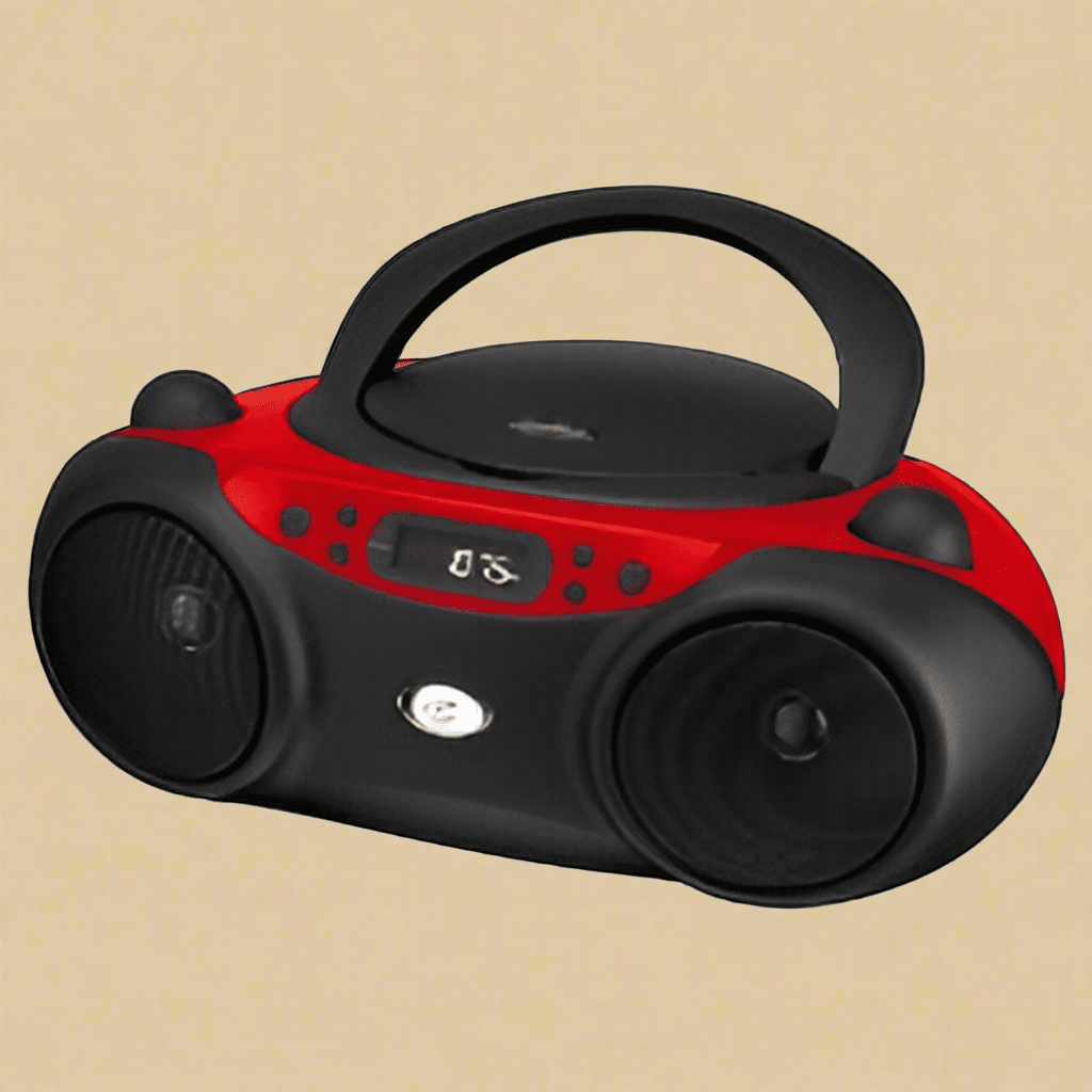 GPX CD/Radio Boombox – Portable Stereo Sound System - COLO