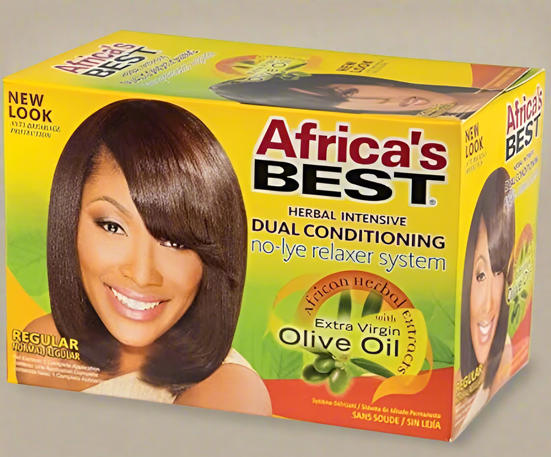 Africa’s Best No-Lye Relaxer Kit – Straighten & Nourish with Herbal Care