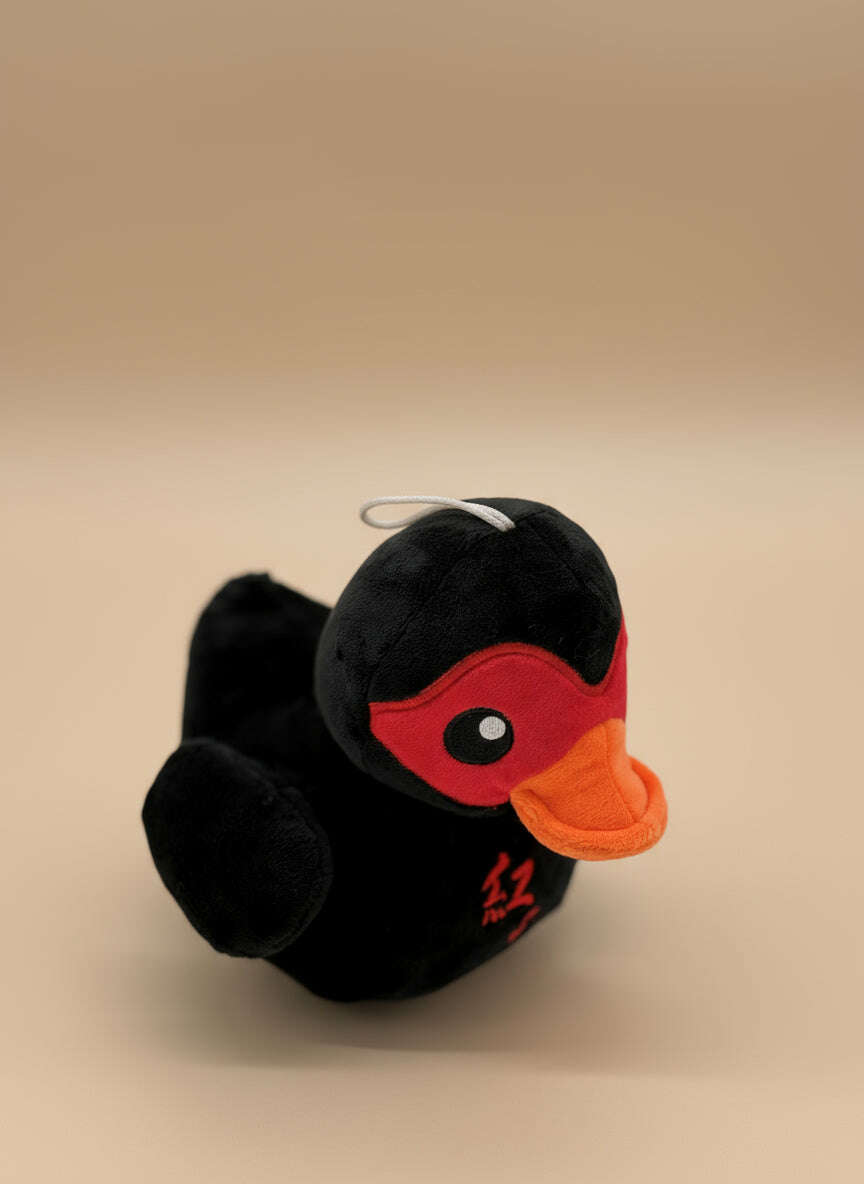 Black Duck Plush Keychain Toy – Mini Stuffed Animal Accessory - COLO