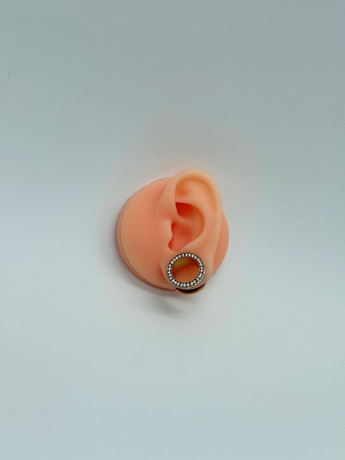Hollow Zircon Screw Ear Plug Tunnel – Gold, Silver, or Black - COLO