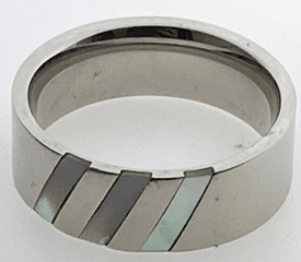 FASHION 3 Stones Mother of Pearl Band Ring 13 - COLO