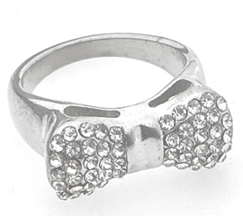 FASHION Crystals in a Bow Tie Ring 6