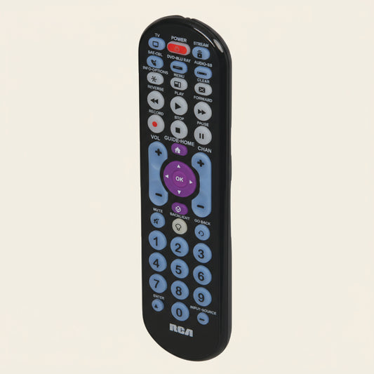 RCA 5-Device Universal Big Button Remote Control – Black