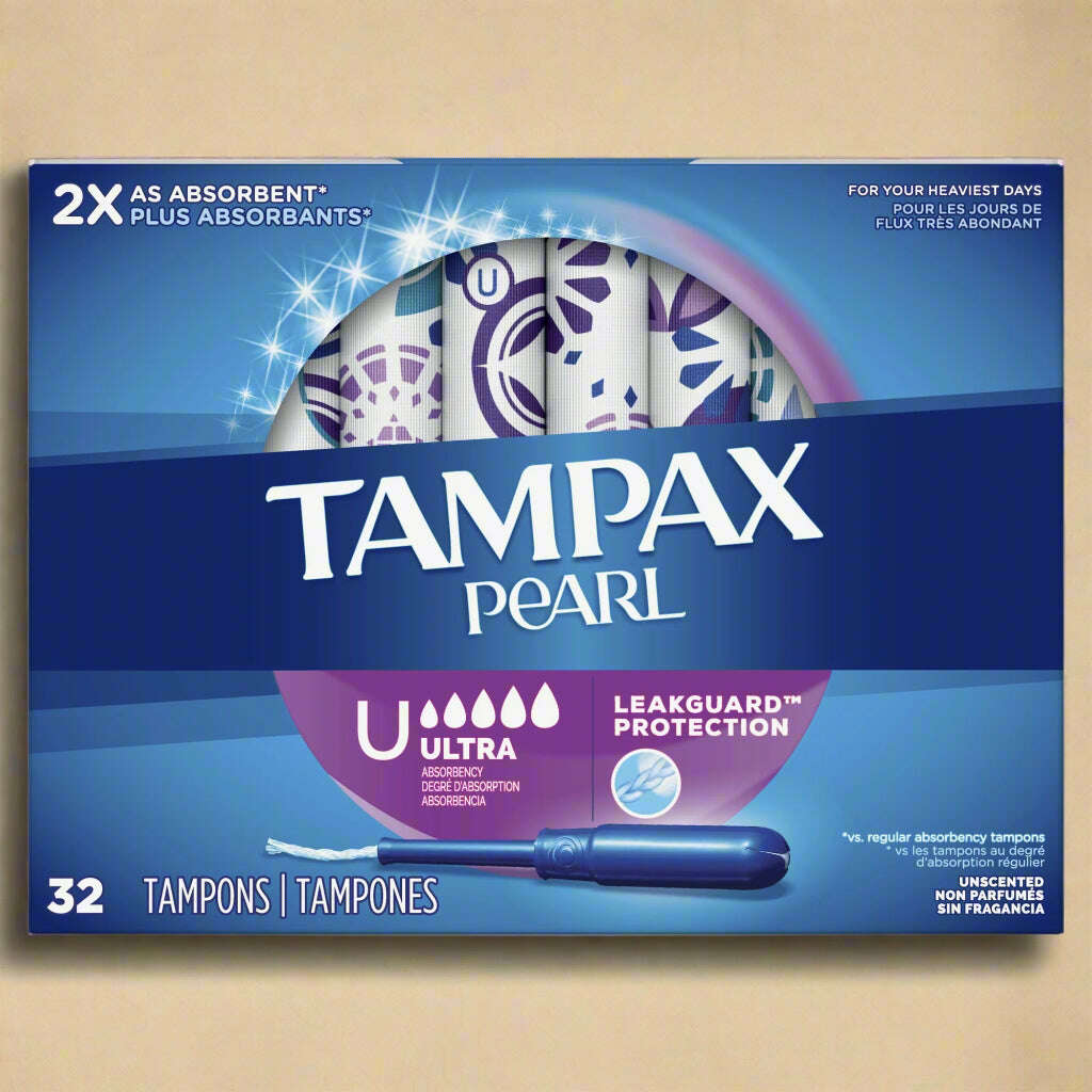 Tampax Pearl Ultra Absorbency Tampons – 32 Count - COLO