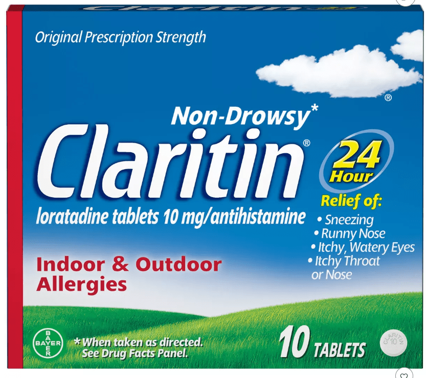 Claritin® 24-Hour Allergy Relief Tablets – 10 mg Loratadine (10 Count) - COLO