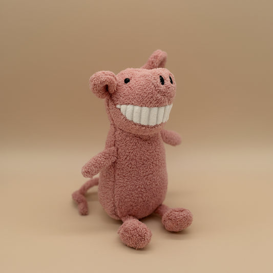 Soft Plush Smiling Pig Stuffed Animal Toy – Medium Size (10" to 14")