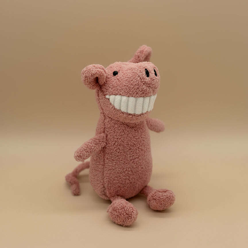 Soft Plush Smiling Pig Stuffed Animal Toy – Medium Size (10" to 14") - COLO