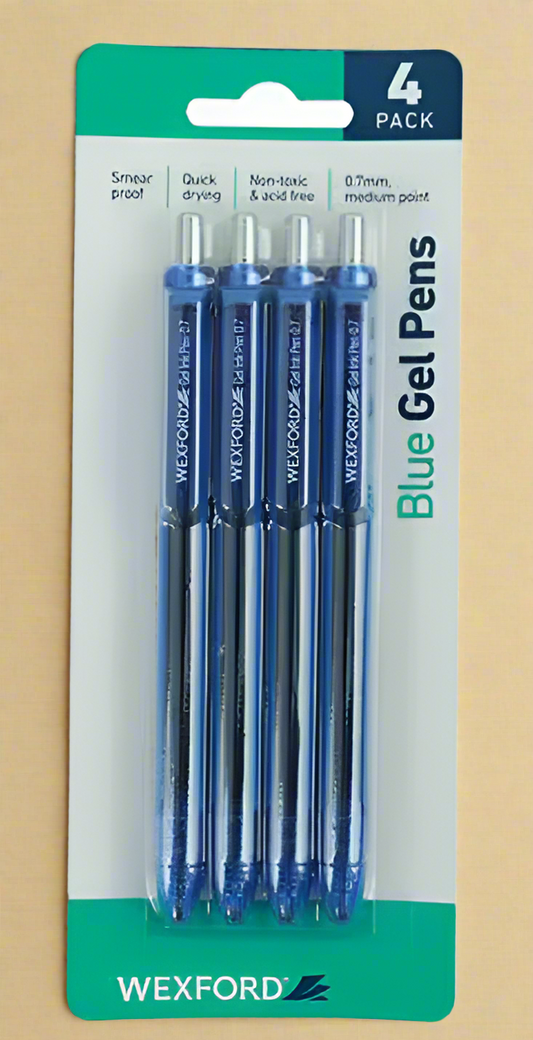 Wexford Gel Ink Pens – 3 Packs (4 Pens Each, 12 Total)