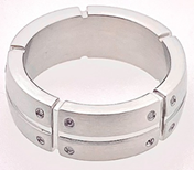 FASHION Multi Diamonds DBL Band Ring 11