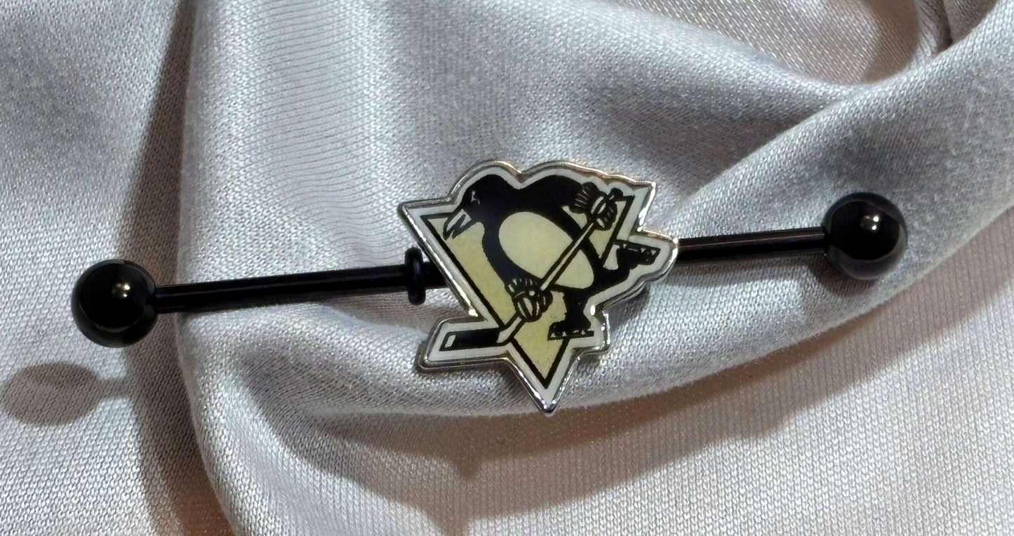 Pittsburgh Penguins NHL Stainless Steel Ear Barbell - COLO